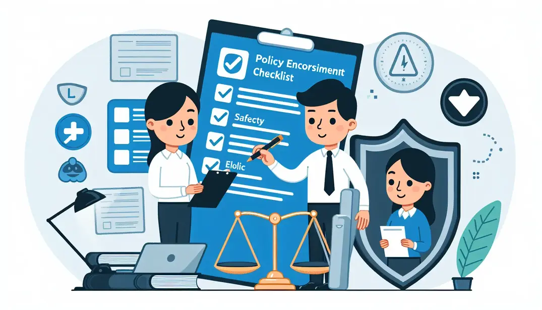 Policy endorsement checklist